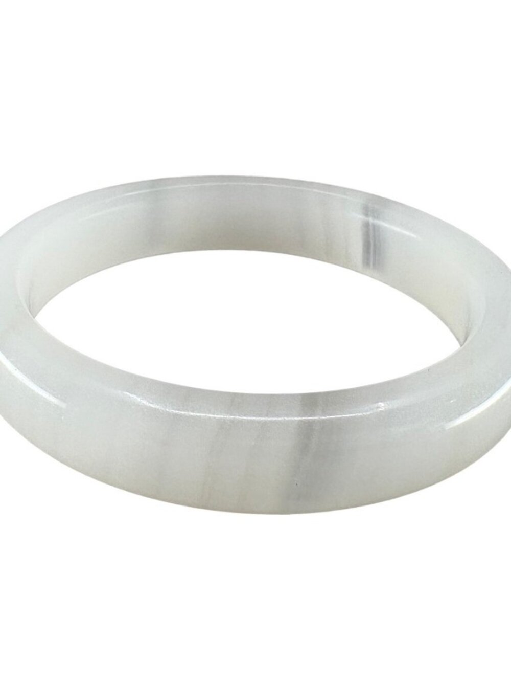 56 mm Afghanistan White Jade Bracelet 46.47g